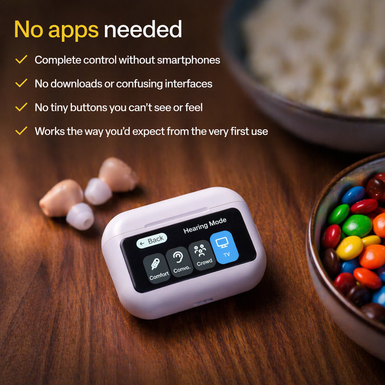 Ear-Hook Smart AI Hearing Aid – Hear Clearly, Regain Your Confidence 💖