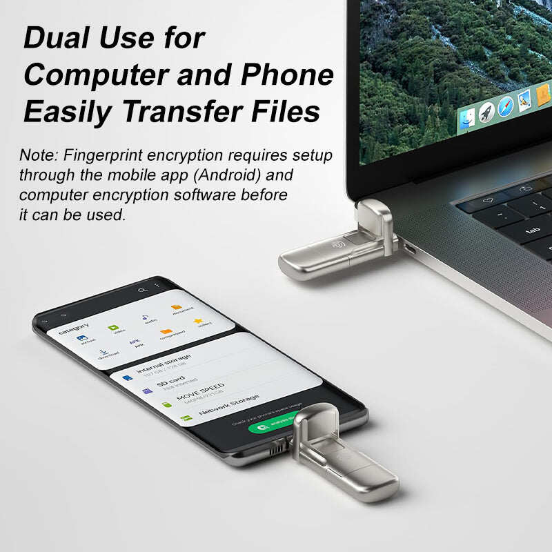 Fingerprint Encrypted Solid State Flash Drive