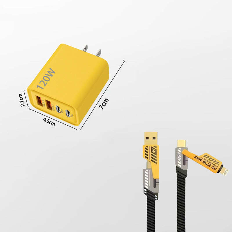 🔥Hot Sale Deals-120W 4-Port Fast Charger Block