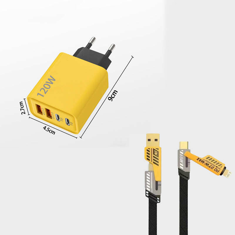 🔥Hot Sale Deals-120W 4-Port Fast Charger Block