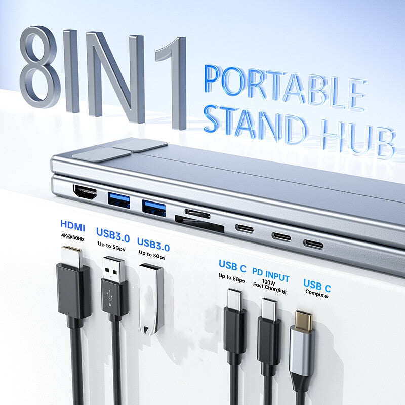 💥Limited-time offer-USB-C Docking Station Laptop Stand with 4K HDMI
