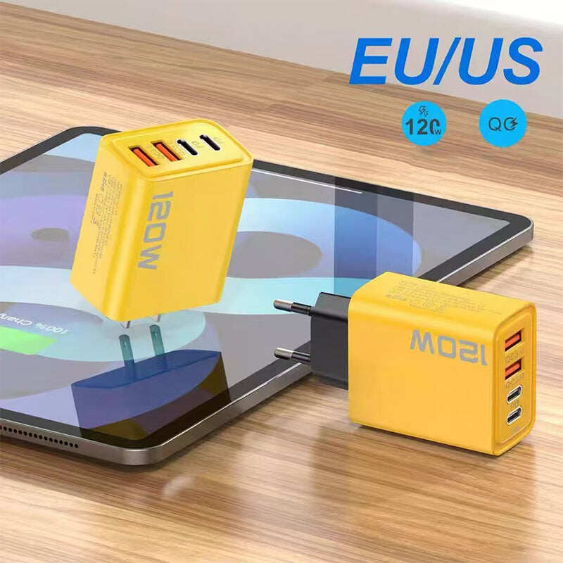 🔥Hot Sale Deals-120W 4-Port Fast Charger Block