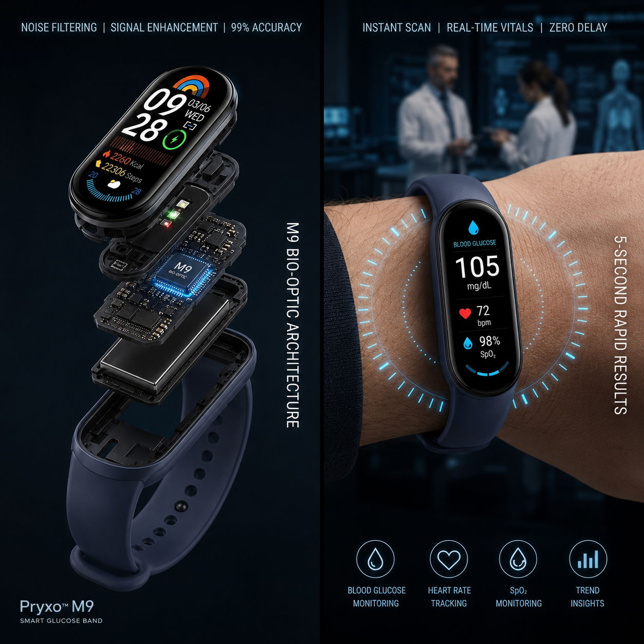 M9 Non-Invasive Smart Band