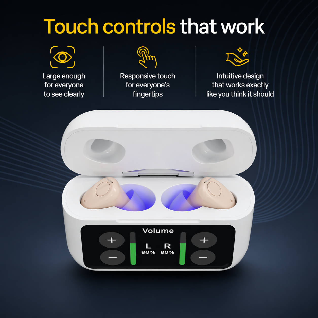 Ear-Hook Smart AI Hearing Aid – Hear Clearly, Regain Your Confidence 💖