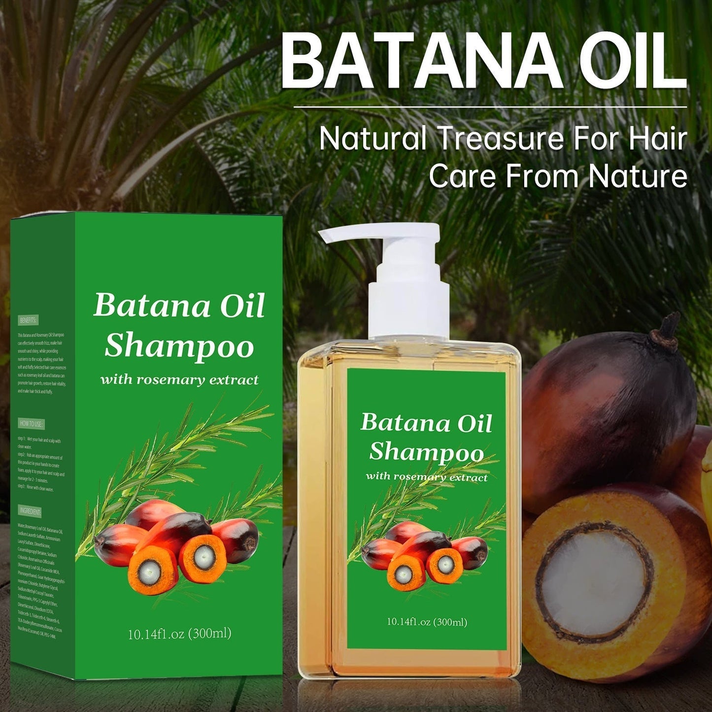 Batana Oil Shampoo with Rosemary Extract