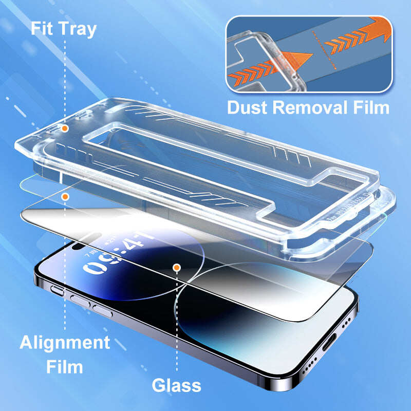 (iPhone 16 is coming!)💥Limited time 50% off🔥 iPhone Tempered Anti-Peeking Screen Protector - No Bubbles No Dust