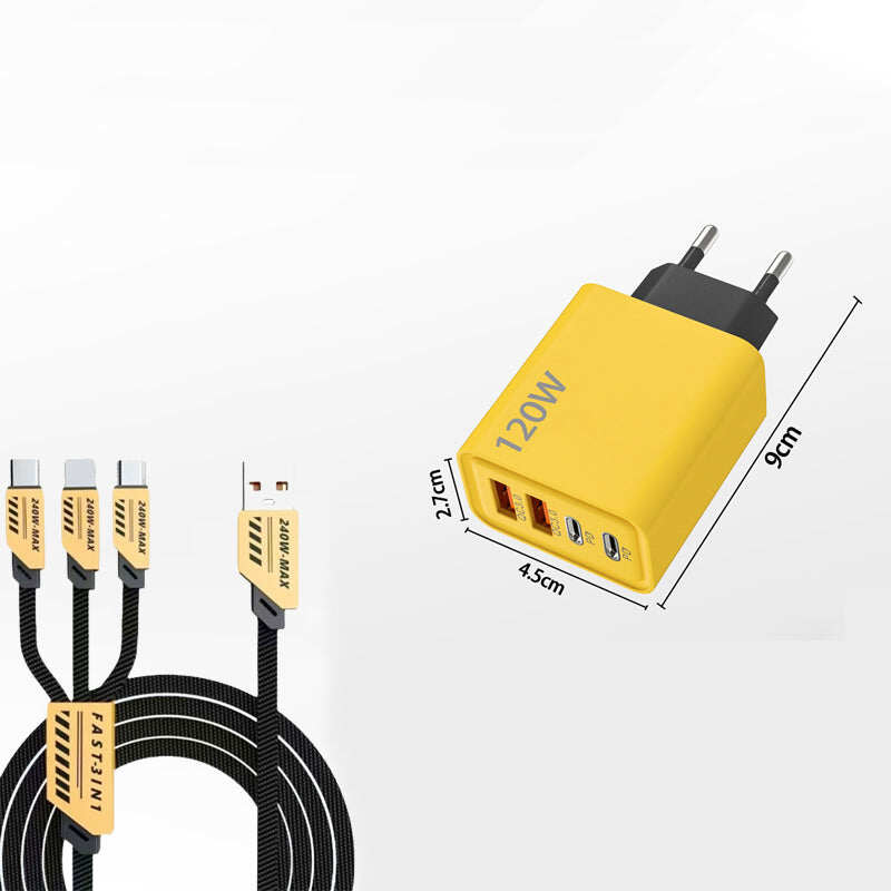 🔥Hot Sale Deals-120W 4-Port Fast Charger Block