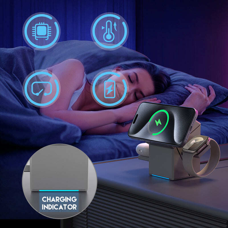 ⚡ 2026 HOT SALE ⚡ 3-in-1 Foldable Wireless Magnetic Charging Station