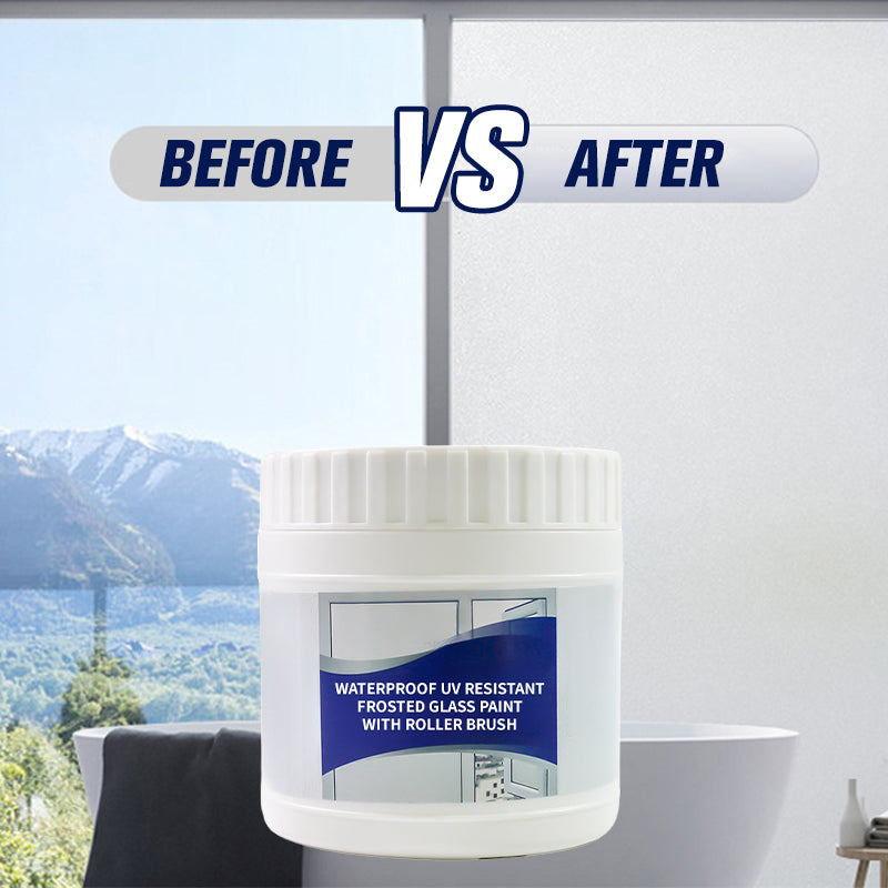 🔥Buy 2 Get 1 Free🔥Waterproof UV Resistant Frosted Glass Paint with Roller Brush