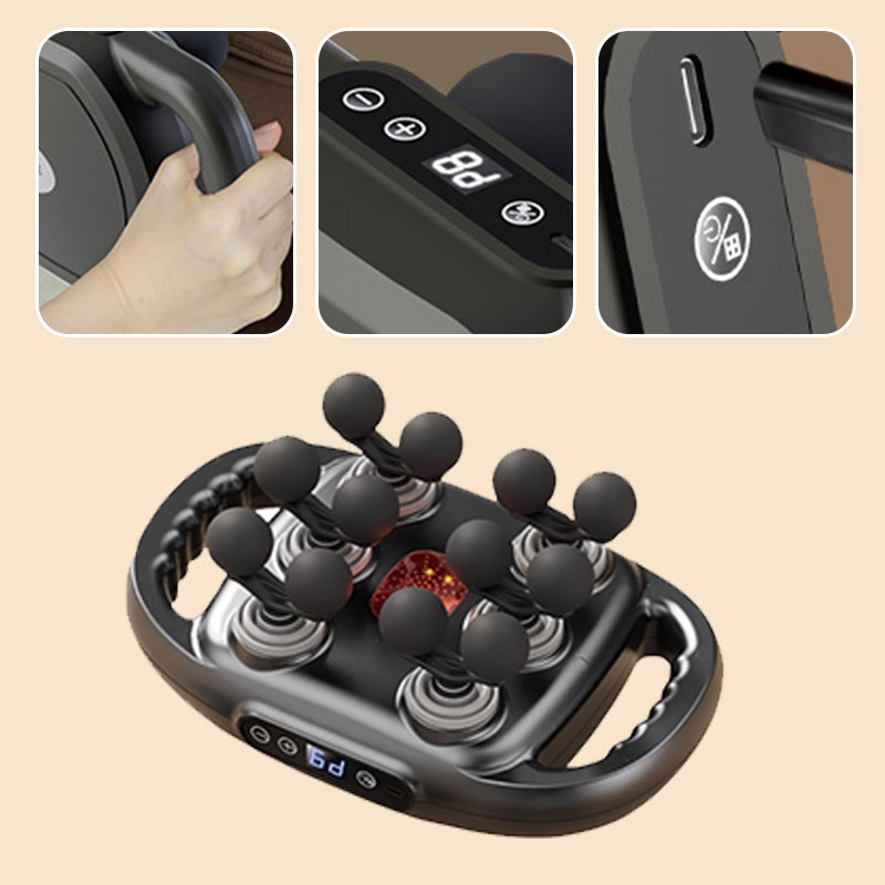 ‍♂️ ! Multi-Functional Automatic 12-Head Muscle Massage Gun – Relaxation & Pain Relief