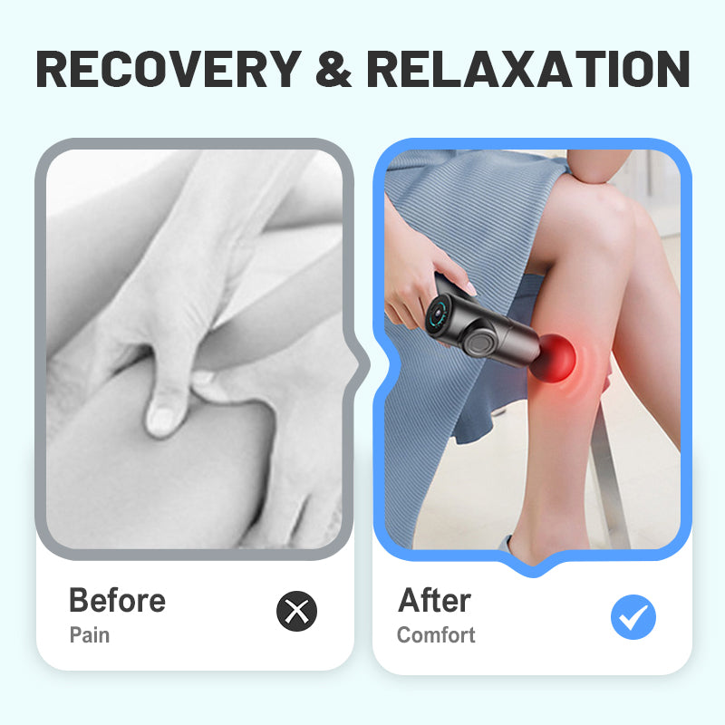 Portable Deep Tissue Massager with 6 Speeds & 4 Heads