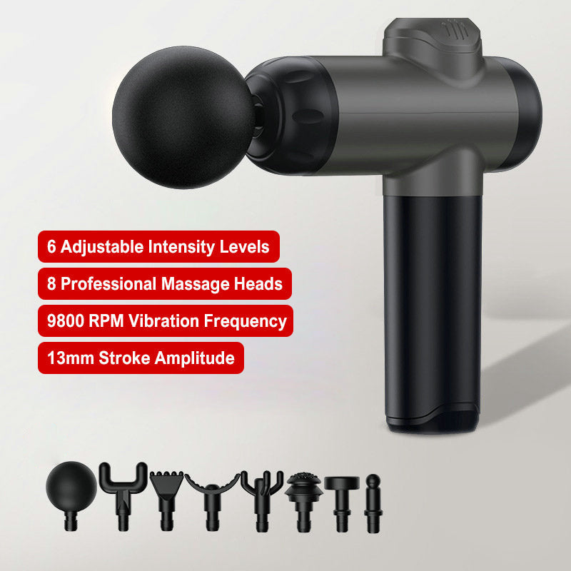 Portable Deep Tissue Massager with 6 Speeds & 4 Heads