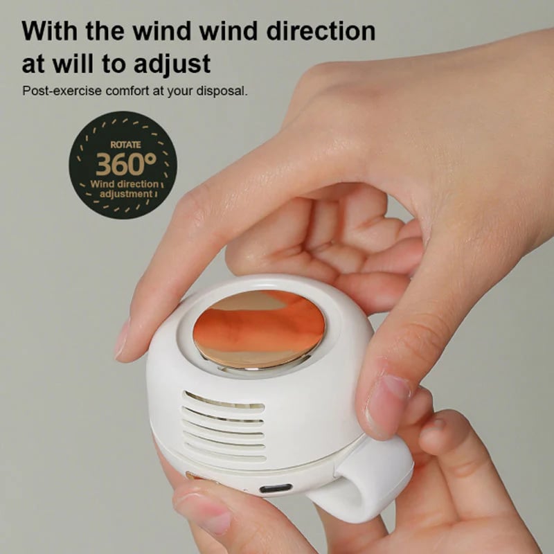 🎁Summer Big Sale-50% OFF⏳Small Whirlwind Clip Waist Neck Fan🌬️❄️