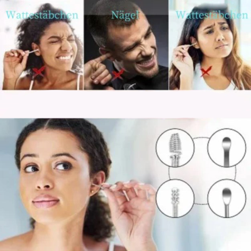 for a limited time onlyPortable 6-piece stainless steel ear piercing kit - Spiral ear tool