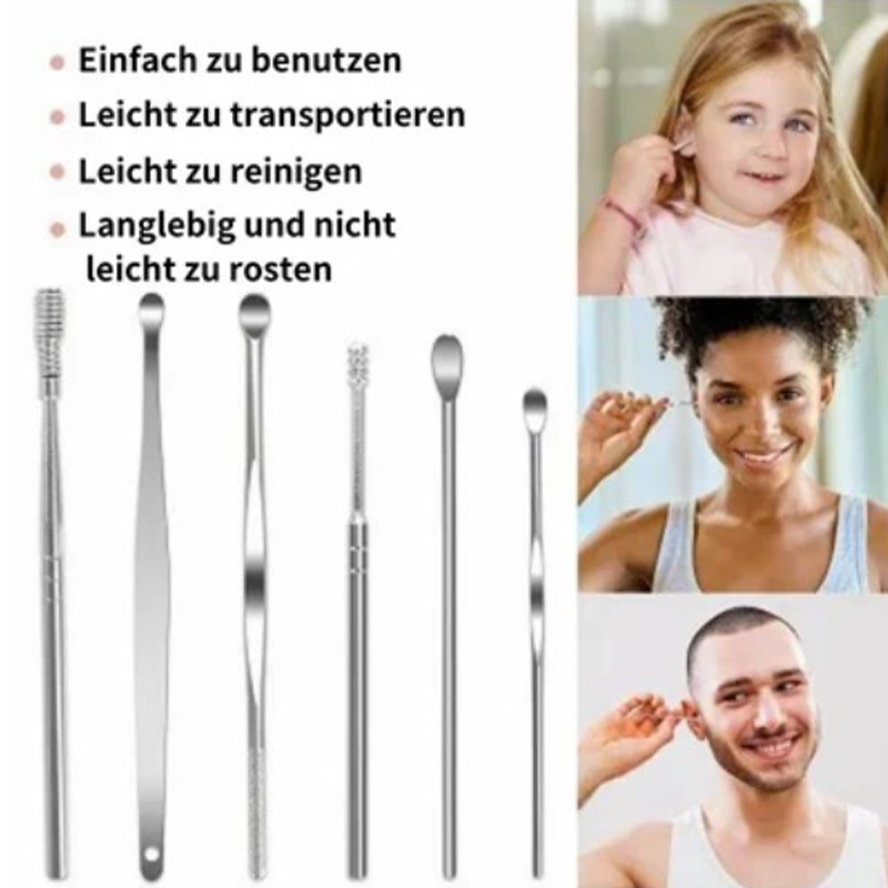 for a limited time onlyPortable 6-piece stainless steel ear piercing kit - Spiral ear tool