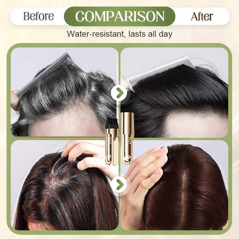 2-IN-1 HAIR DYE COMB - Precision Application for Gray Coverage, Non-Drip Formula with Nourishing Argan Oil, 5 Min Processing Time 🧴