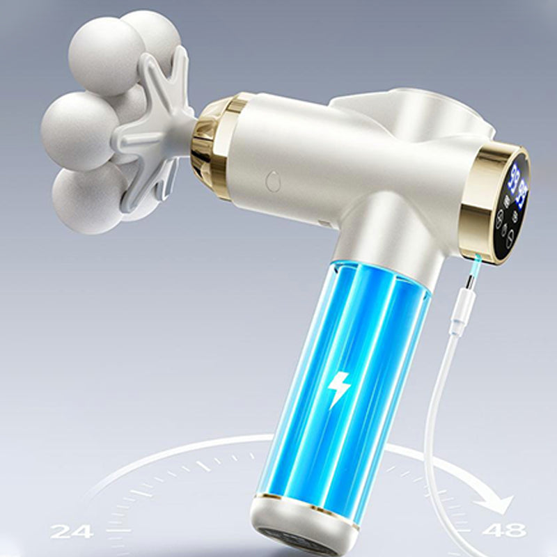 ‍♂️ NOW! Smart Deep Tissue Massage Gun - Multi-Head & Quiet, Perfect for Muscle Recovery and Relaxation