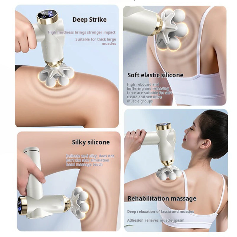 ‍♂️ NOW! Smart Deep Tissue Massage Gun - Multi-Head & Quiet, Perfect for Muscle Recovery and Relaxation