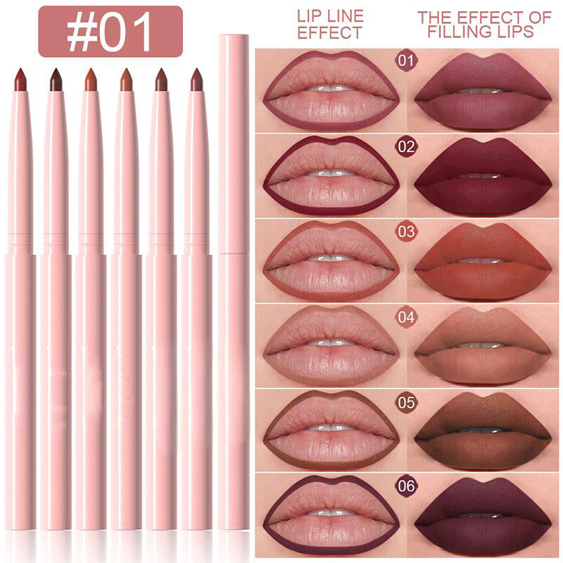 Deals-6 Pack High-Pigment Matte Lip Liner Pencils
