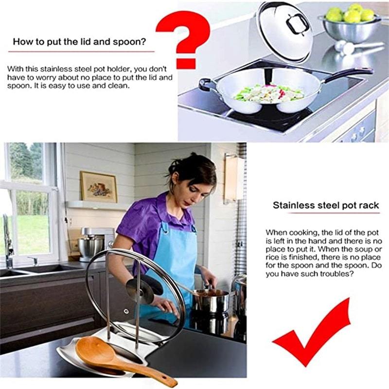 Stainless Steel Pot Cover Rack