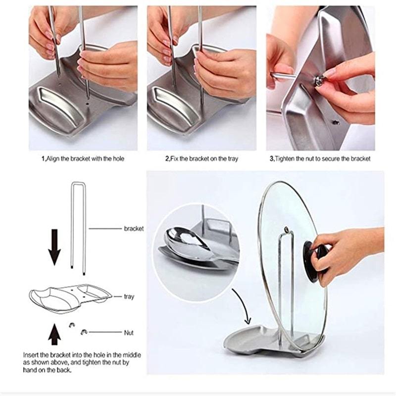 Stainless Steel Pot Cover Rack